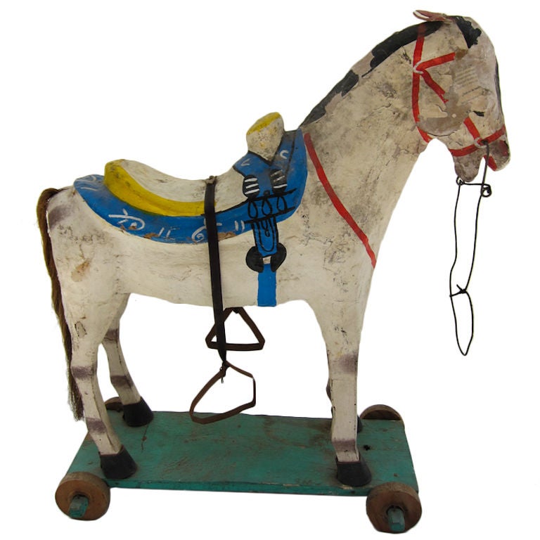 Papier Mache Toy Horse For Sale