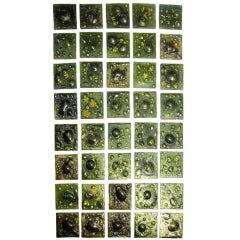 Mid-Century Hand Blown Tiles