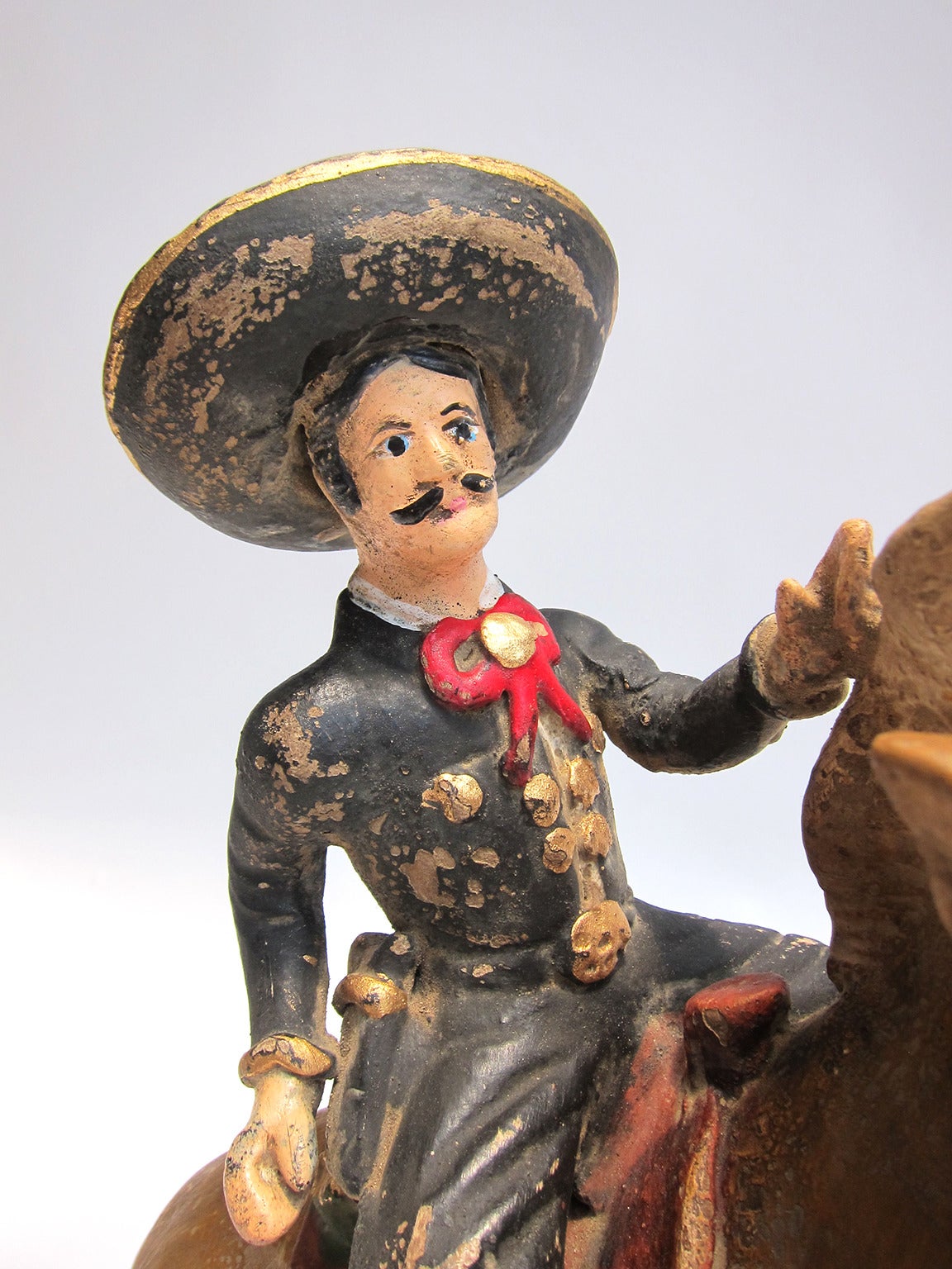 Paint Mounted Charro Figure from Tlaquepaque