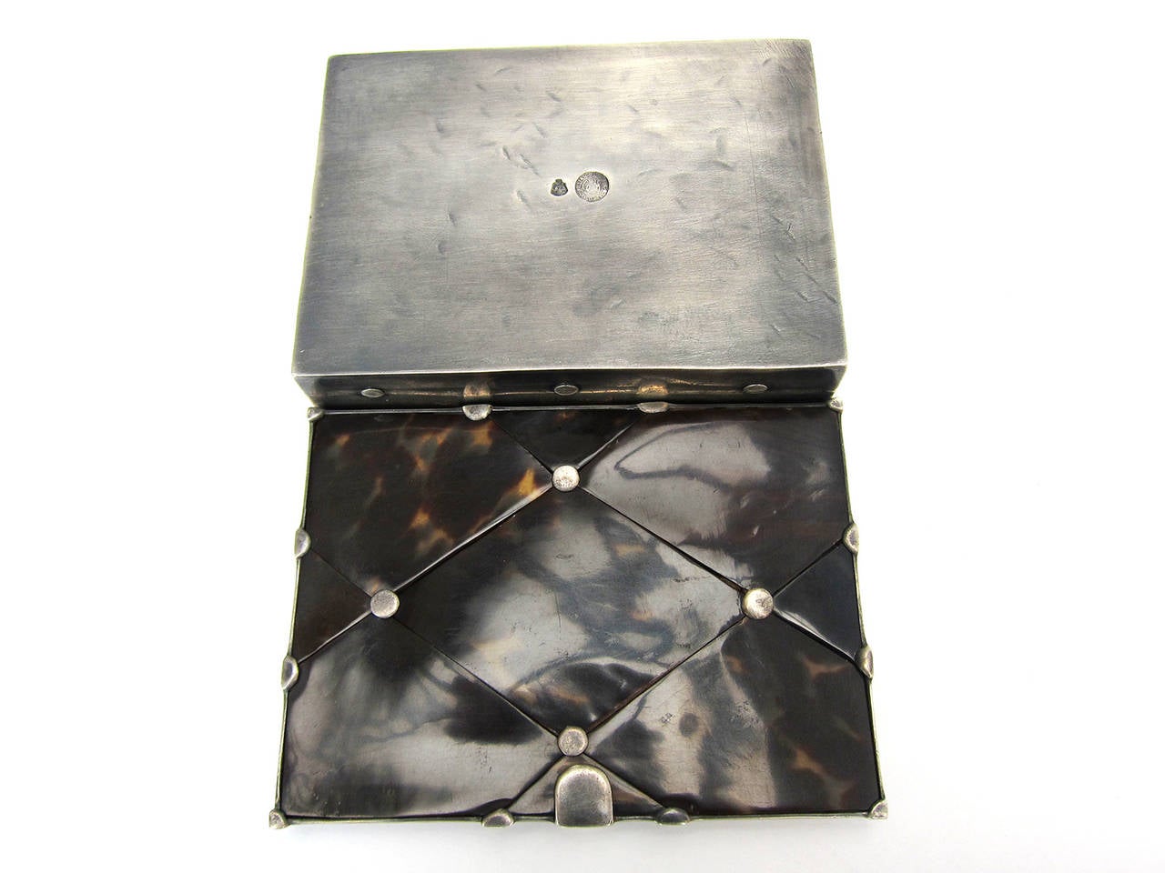 Mid-20th Century Sterling Tortoise Box by William Spratling For Sale