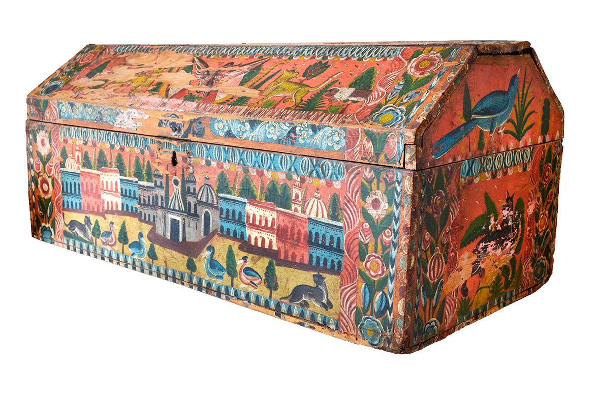 Mexican Lacquered Arcón, Olinala