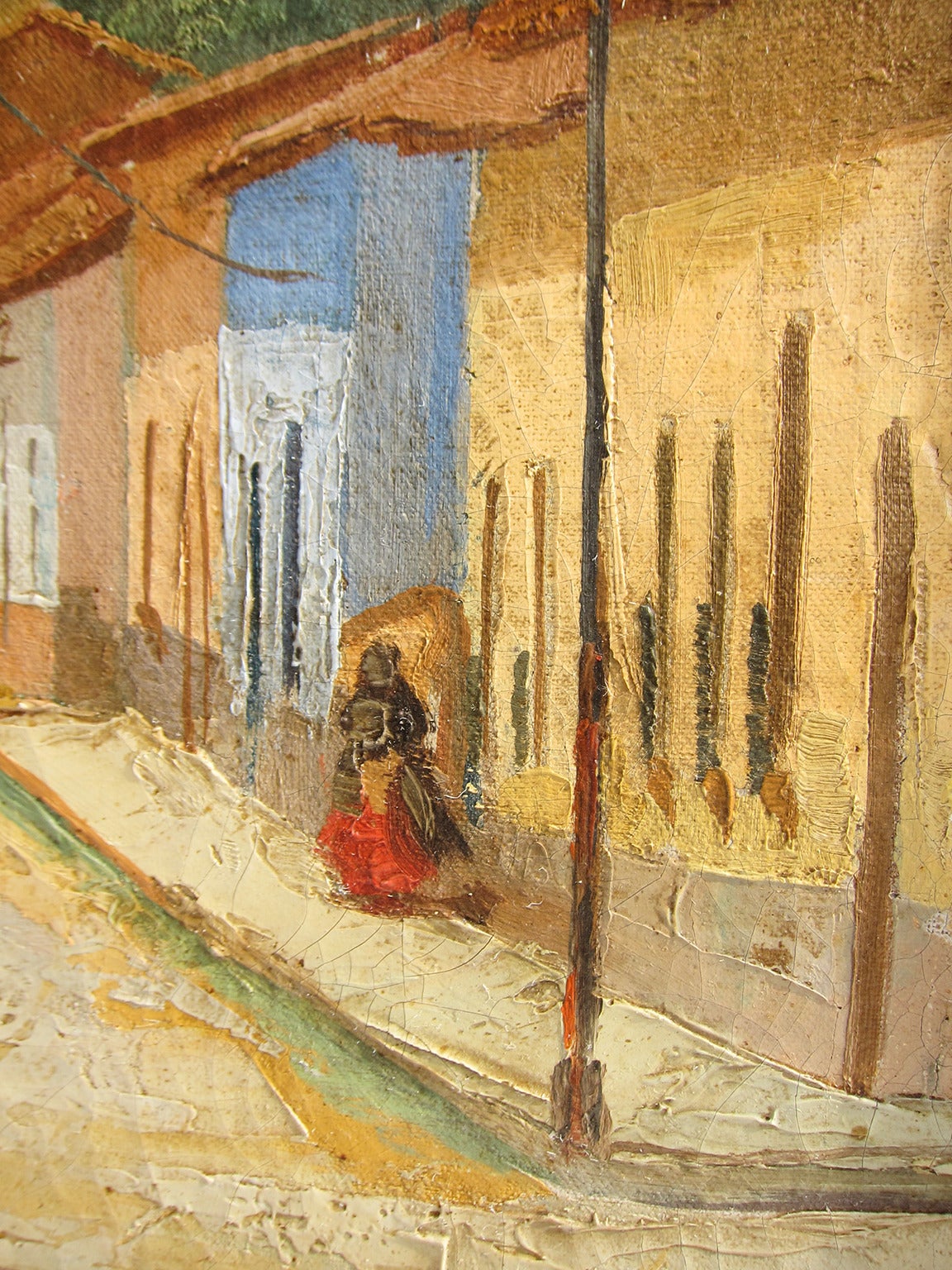 Mid-20th Century Oil Painting by Jose Hernandez Delgadillo