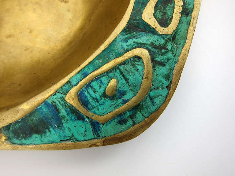 The work of the Mexican modernist designer Pepe Mendoza is characterized by extraordinary metalwork and unusual stone and enamel inlay. During the 1950â??s and â??60â??s his foundry produced a limited number of exceptional hardware pieces, objects