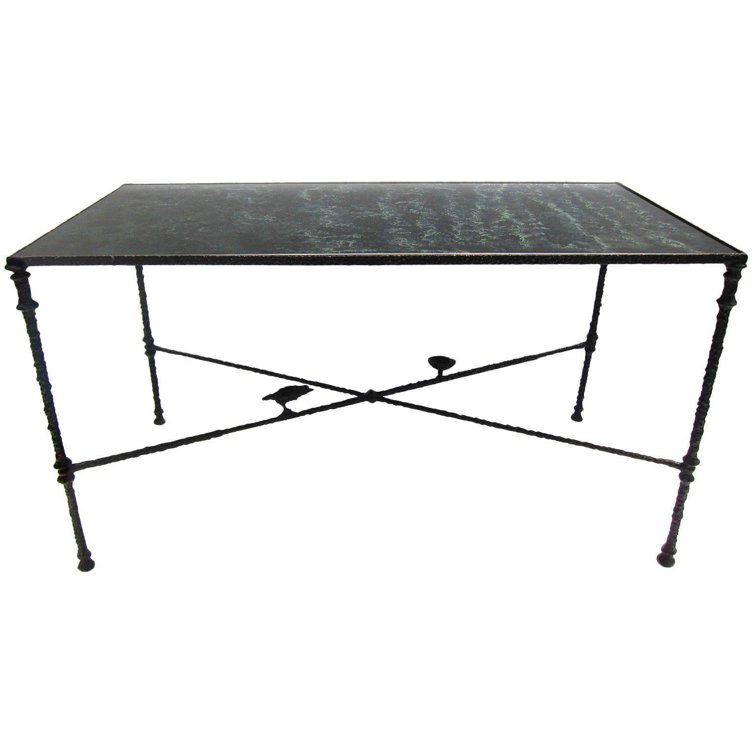 Iron Console Table after D. Giacometti For Sale