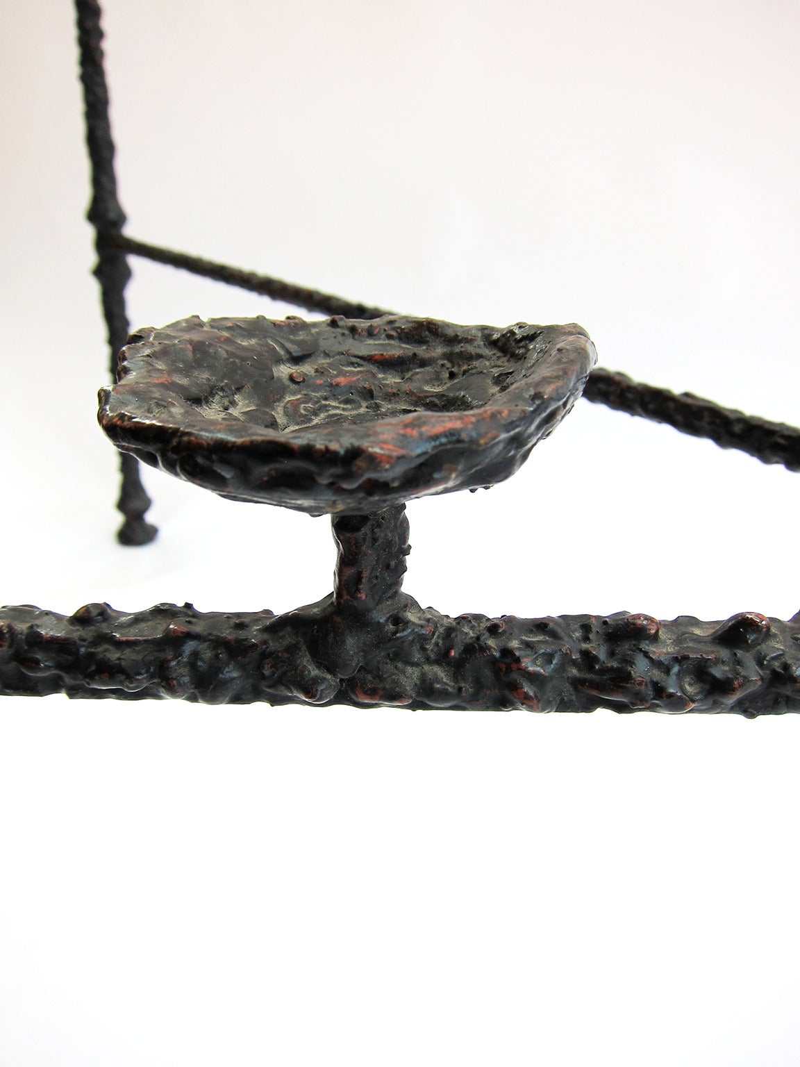 Iron Console Table after D. Giacometti For Sale 1