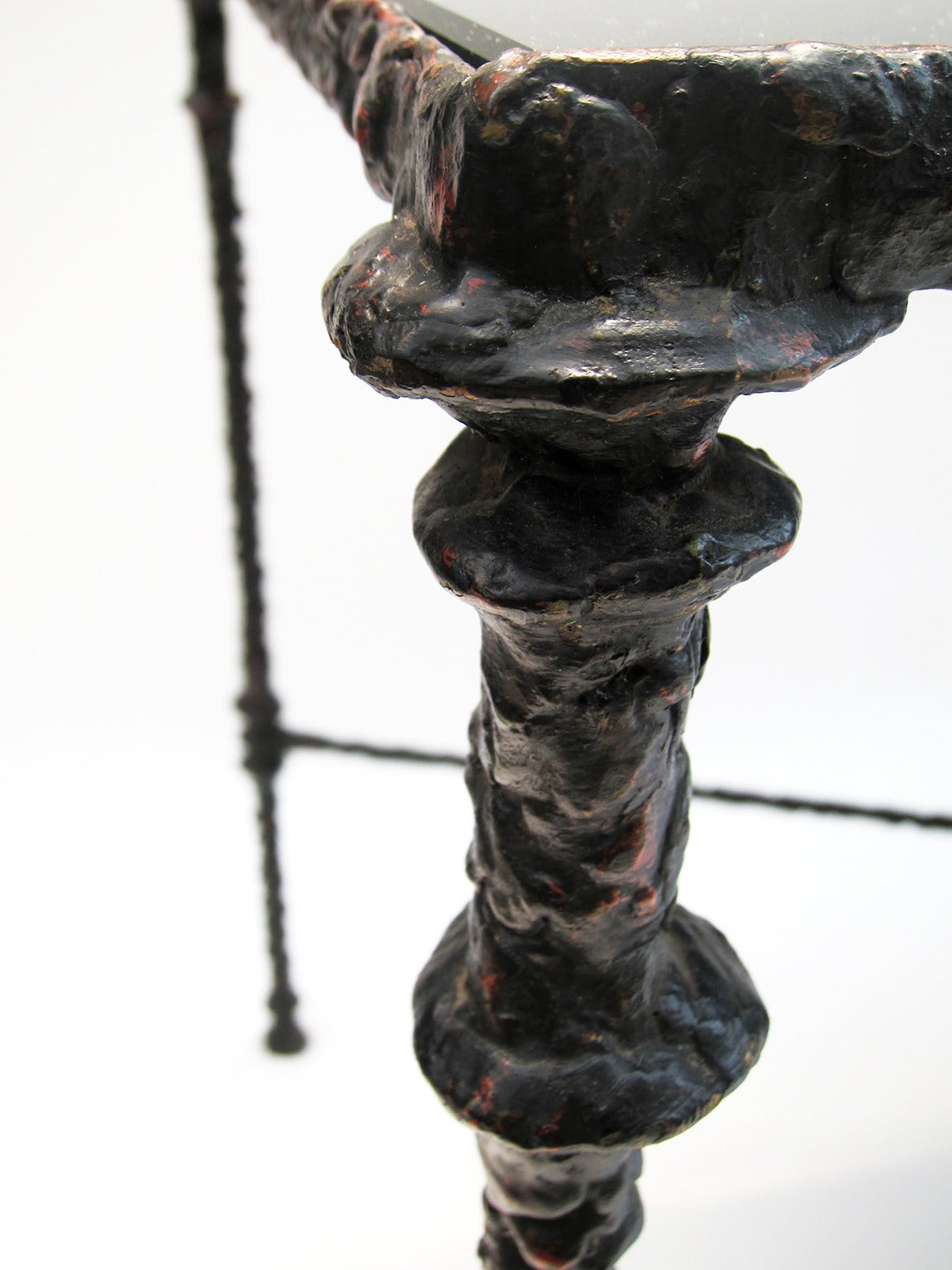 Iron Console Table after D. Giacometti For Sale 2