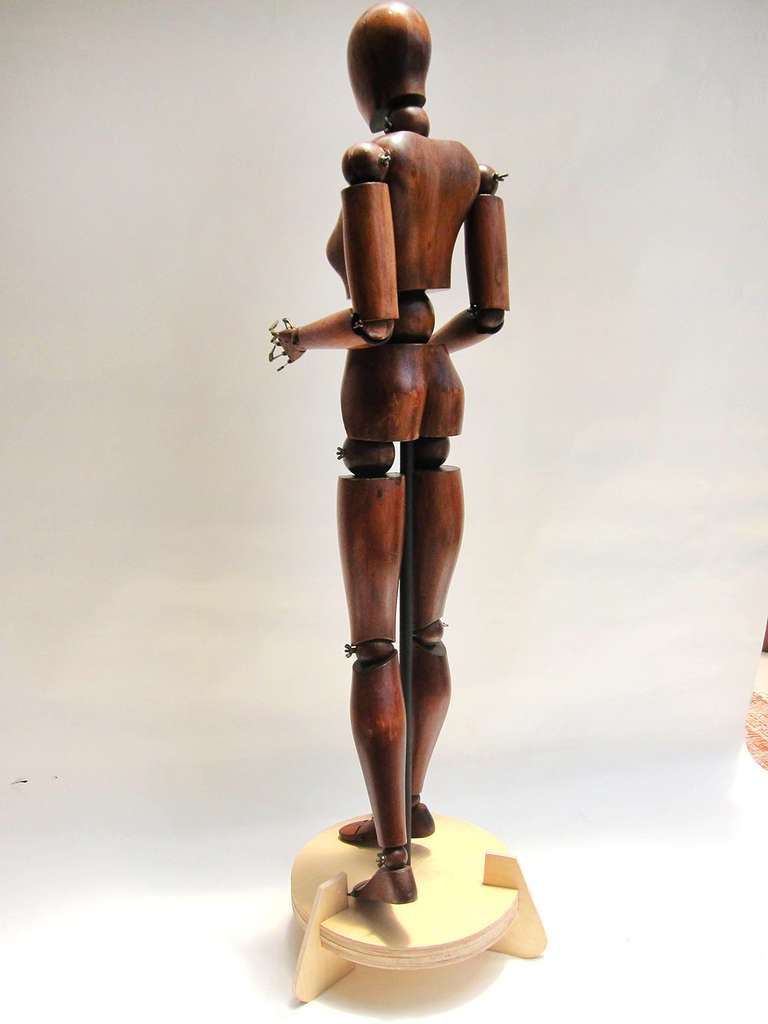 Rare Life-Size Articulated Artist Mannequin In Good Condition In Mexico City, DF