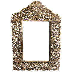 Antique Early 20th Century Hand-Carved Baroque Style Mirror