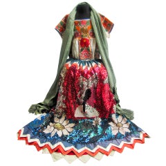 Retro China Poblana-National Dress of Mexico