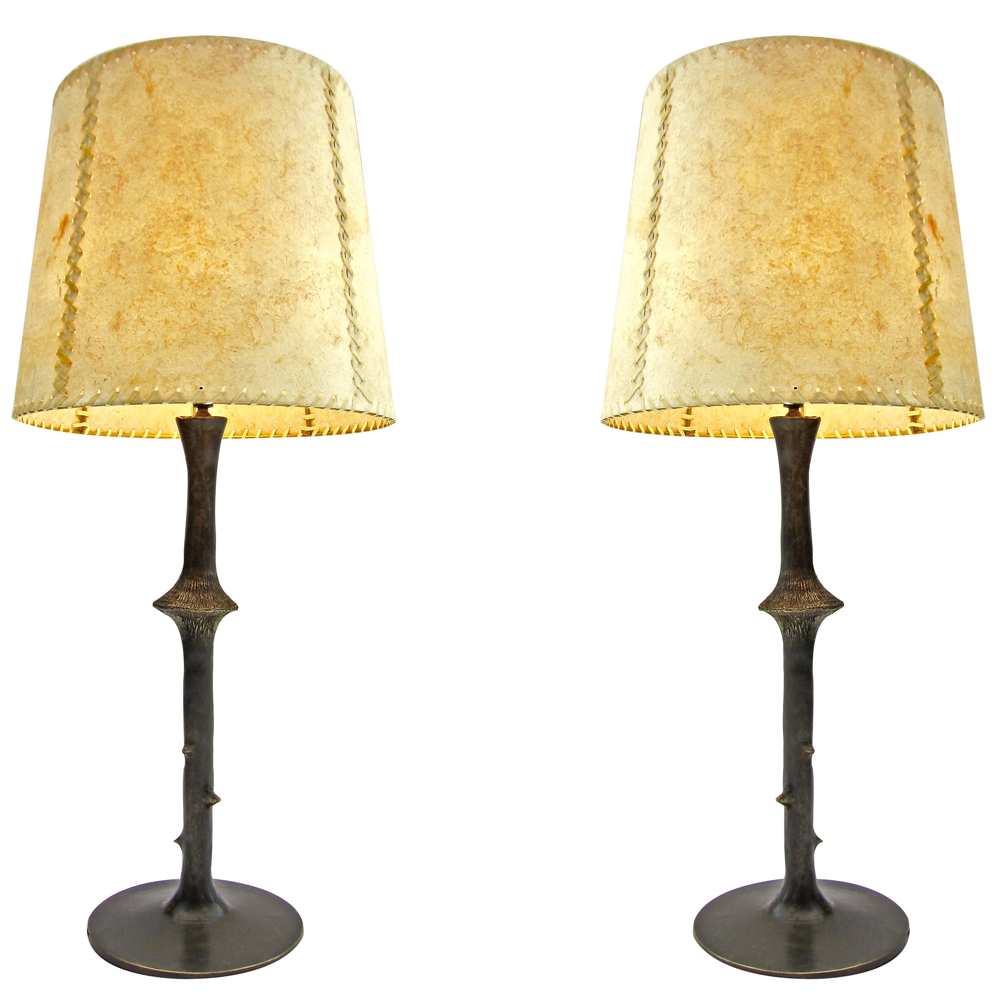 Pair of Bronze 'Espina Bloom' Table Lamps, Edition of 50, Thierry Jeannot, 2015 For Sale