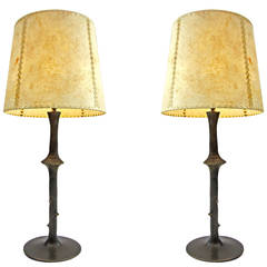Pair of Bronze 'Espina Bloom' Table Lamps, Edition of 50, Thierry Jeannot, 2015