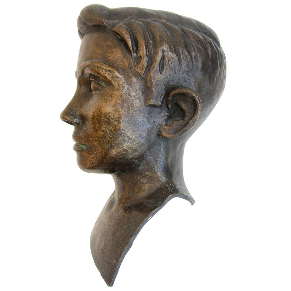 Bronze Head - Jorge L. Cuevas For Sale