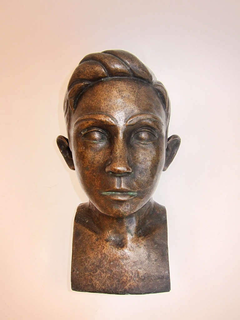 Bronze Head - Jorge L. Cuevas For Sale 3