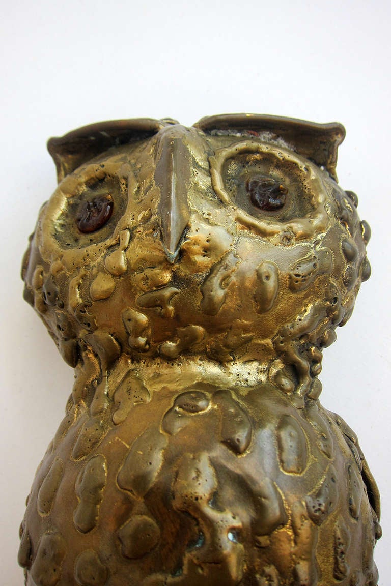 Mexican Owl Sculpture - P. Cervantes For Sale