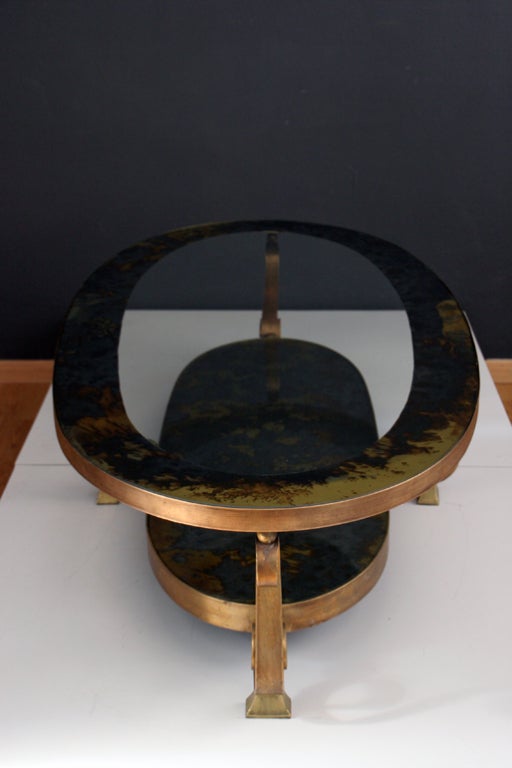 Bronze Oval Cocktail Table by Robert and Mito Block