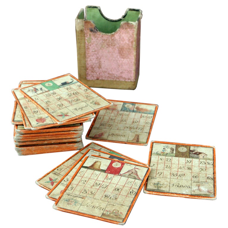 Italian 19th Century Bingo Game