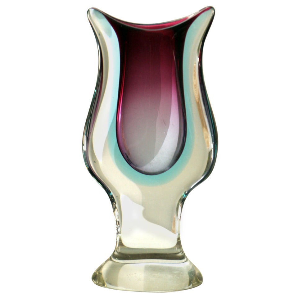 Murano Glass Vase For Sale