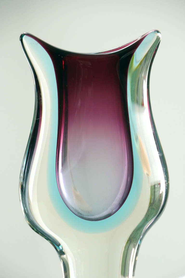 Italian Murano Glass Vase For Sale