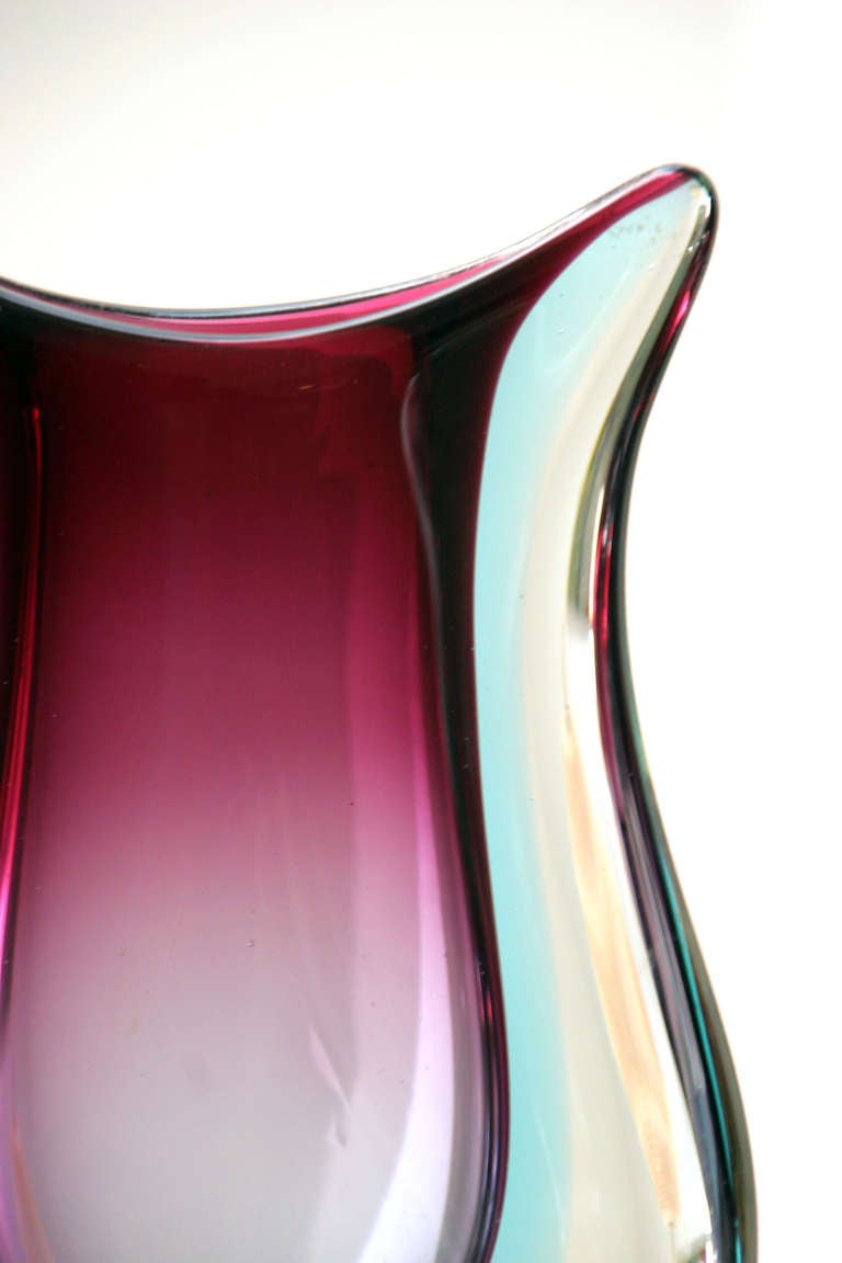 Murano Glass Vase In Excellent Condition For Sale In Mexico City, DF