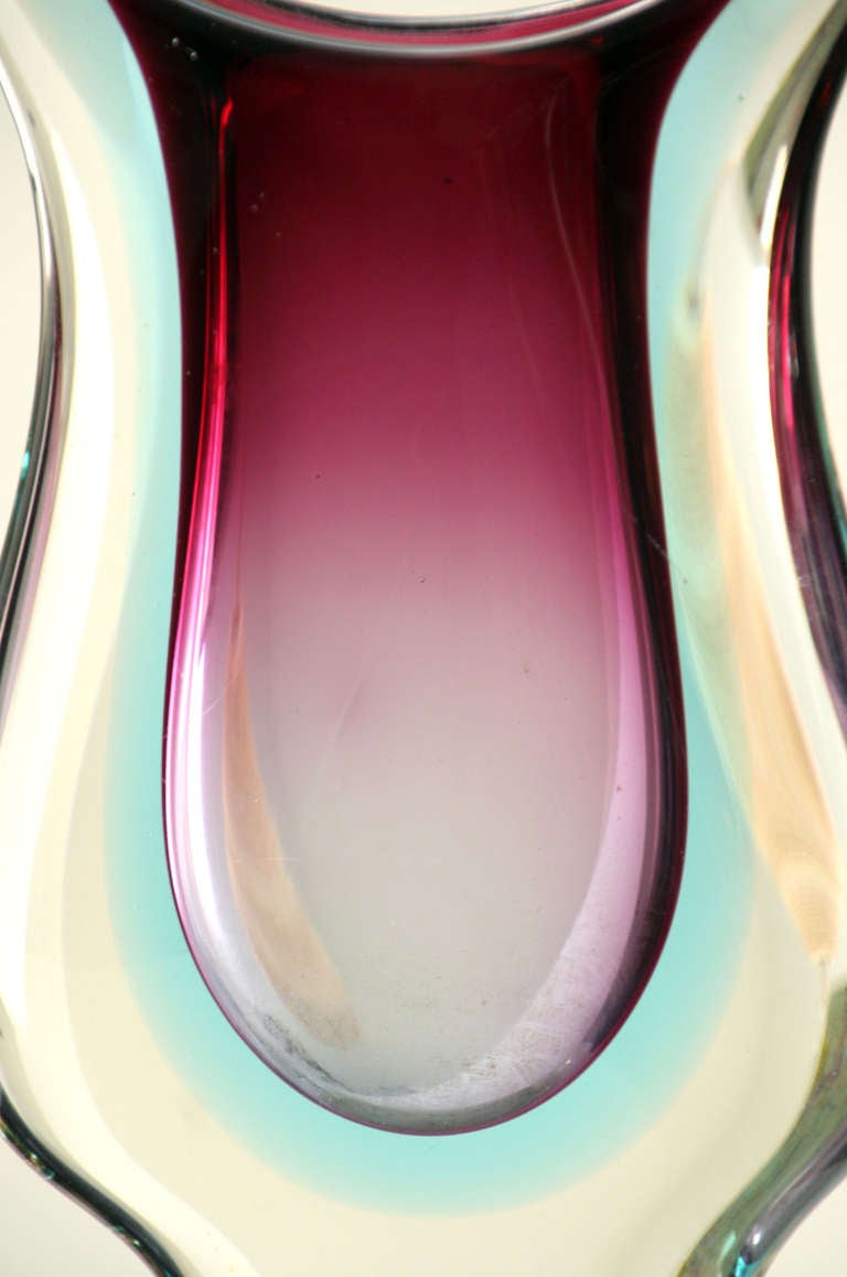 Mid-20th Century Murano Glass Vase For Sale