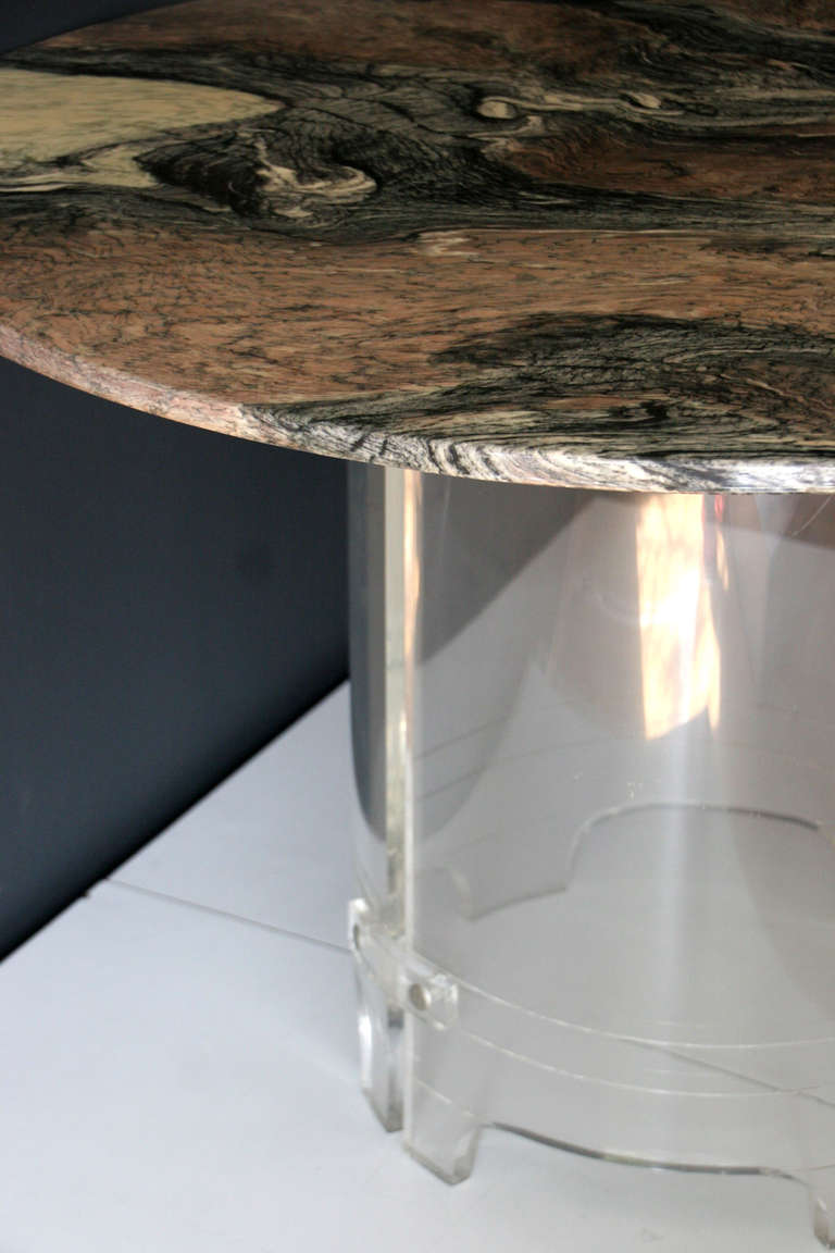 Mexican Round Marble Table For Sale