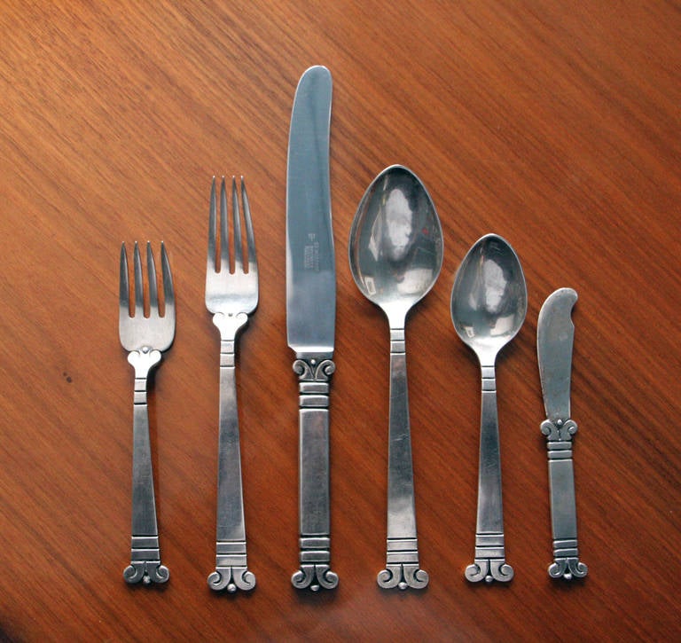 1940s Silver Cutlery by Pedro Castillo