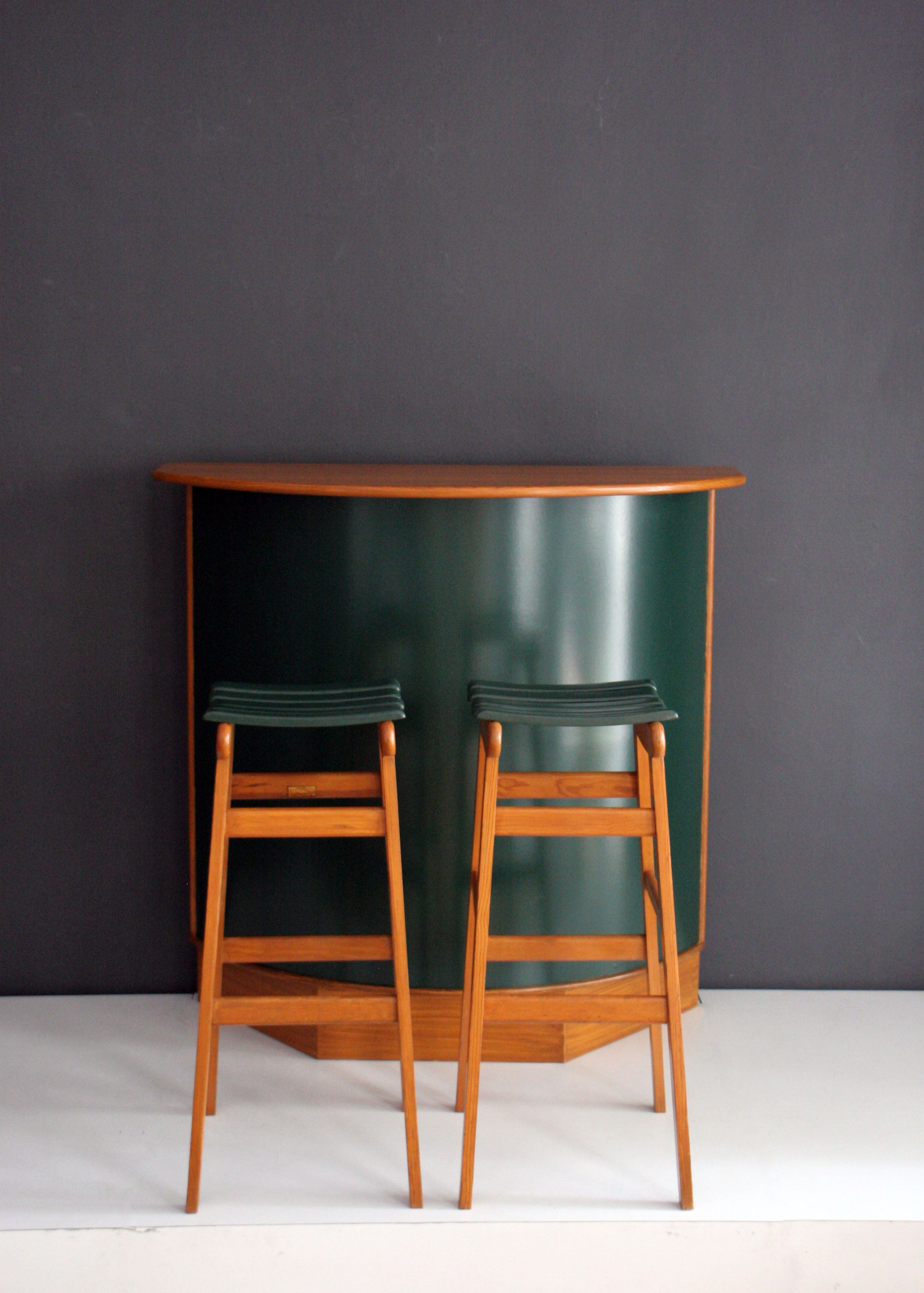 Bar with Two Stools by Domus For Sale