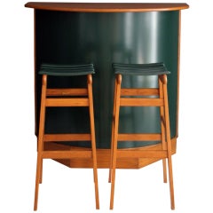 Vintage Bar with Two Stools by Domus