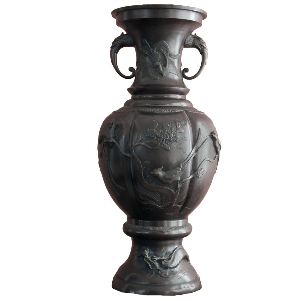 19th Century Japanese Vase by Kumeno Teitaro For Sale