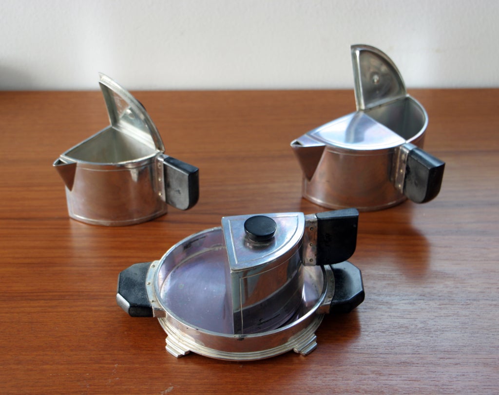 Four-Piece Tea Service by Gene Theobald In Good Condition In Mexico City, DF