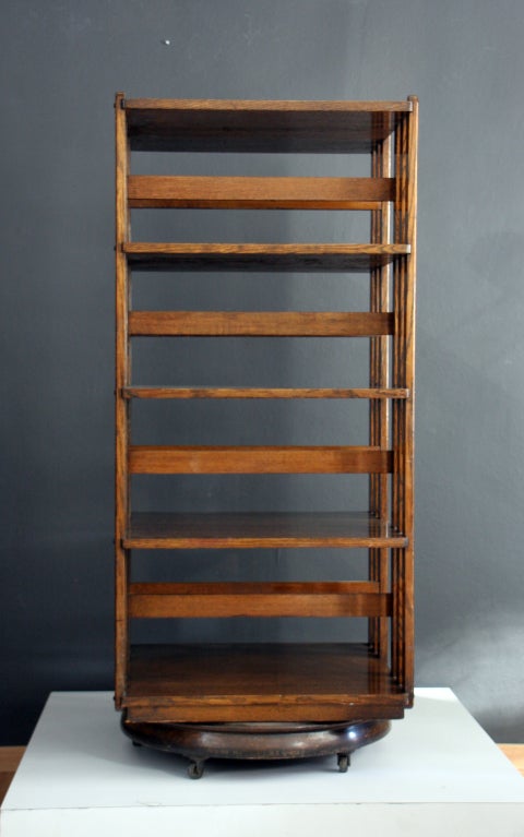 American Revolving Oak Bookcase by Sargent MFG Co.