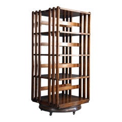 Revolving Oak Bookcase by Sargent MFG Co.