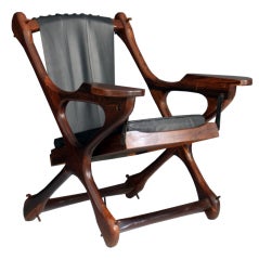 Sling Swinger Chair with Ottoman by Don Shoemaker