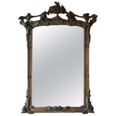 Antique French Art Nouveau Mirror