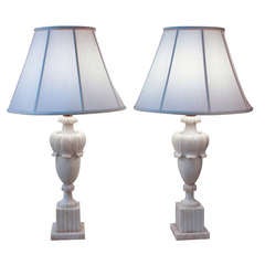 Pair of Alabaster Table Lamps