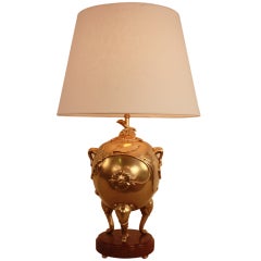 French Bronze Table Lamp