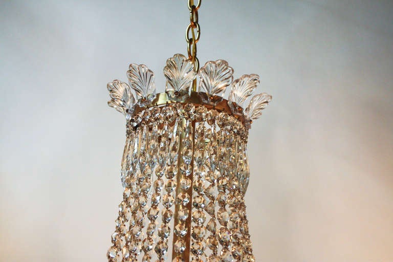 1930's Spanish Empire Style Crystal Chandelier 3