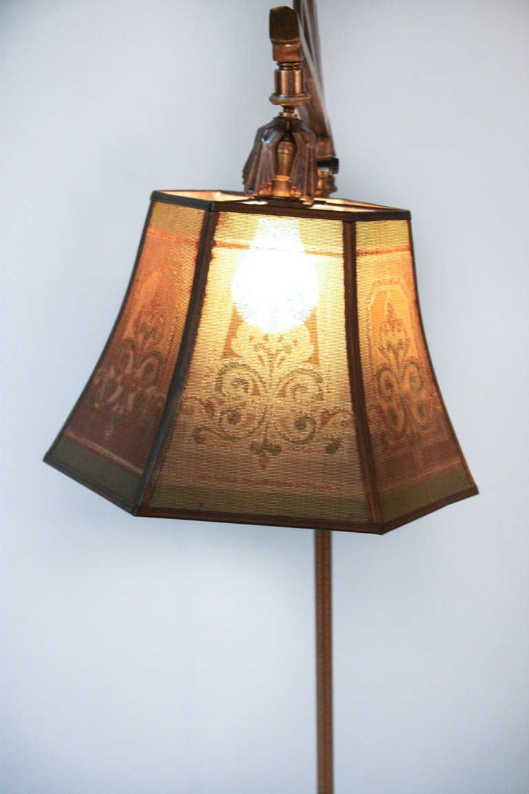 Brass American Bridge Floor Lamp