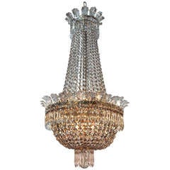 1930's Spanish Empire Style Crystal Chandelier