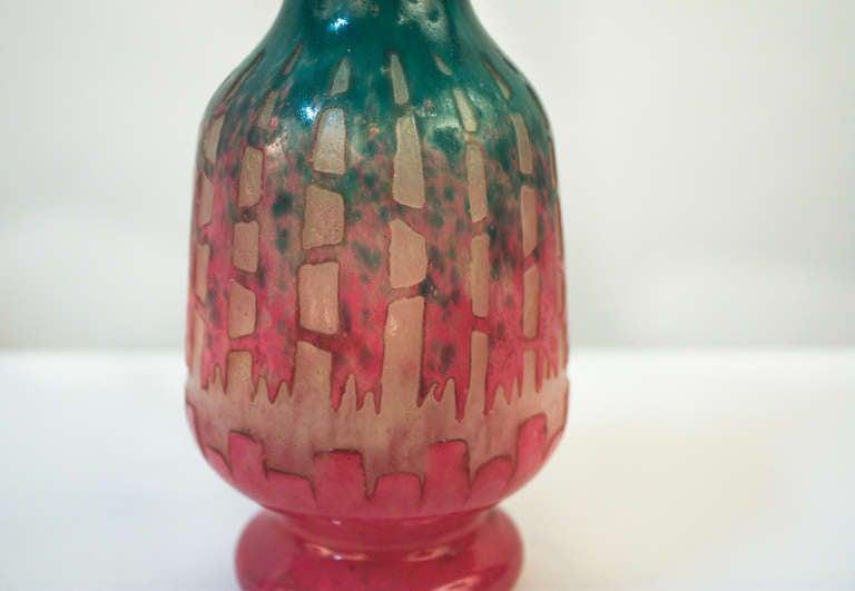 French Colorful Art Deco Vase