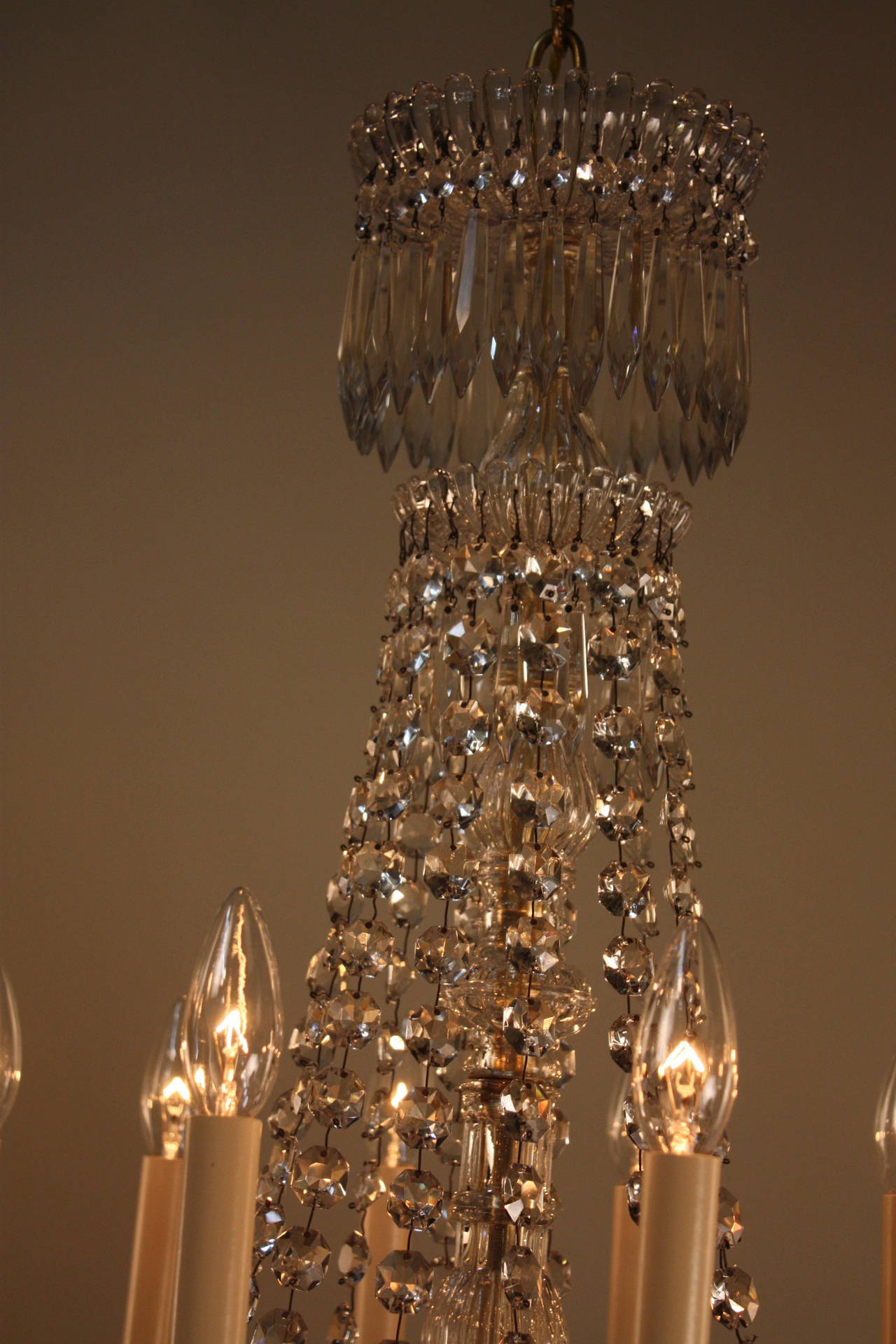 Bronze 19th Century French Crystal Chandelier