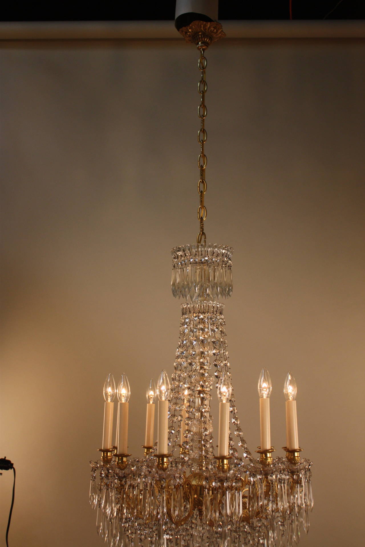 19th Century French Crystal Chandelier In Good Condition In Fairfax, VA