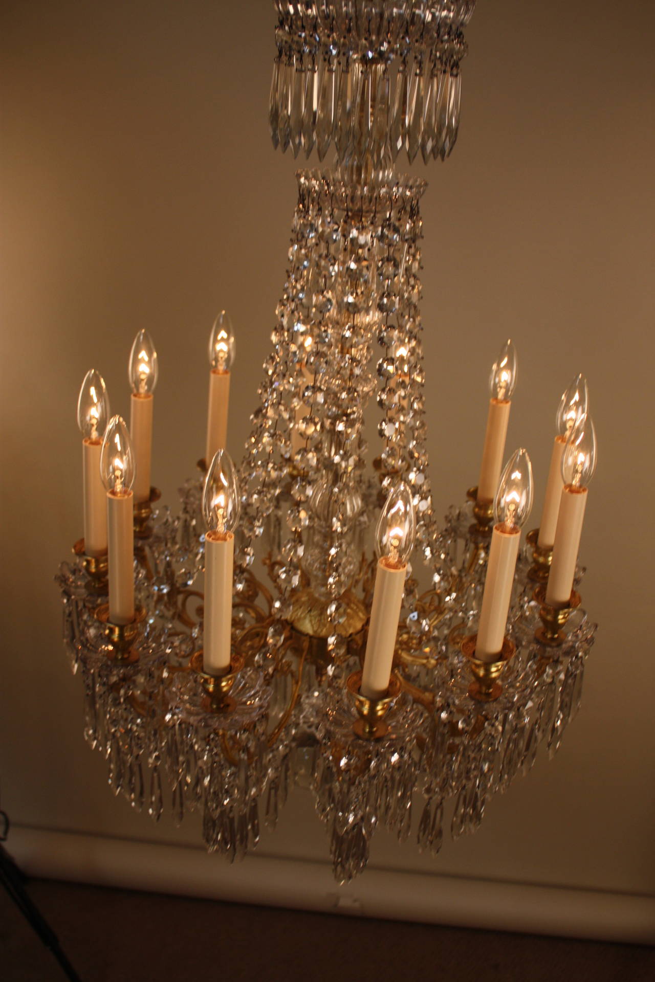 19th Century French Crystal Chandelier 3
