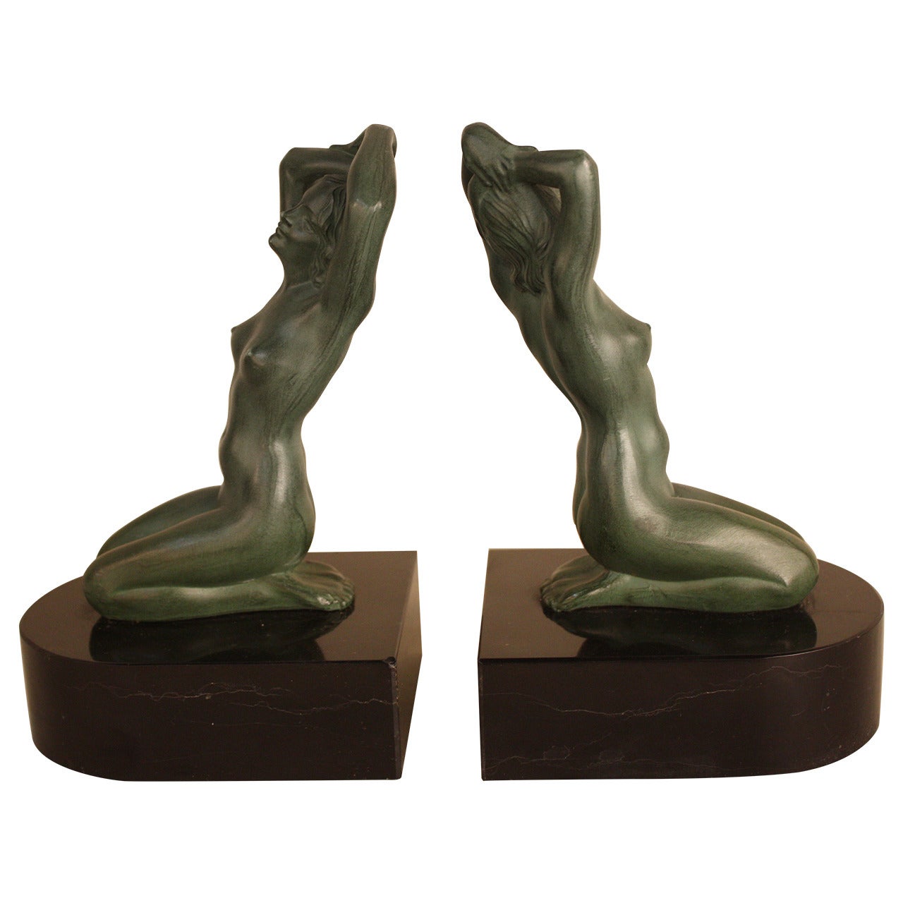 Pair of Art Deco Figural Nude Bookends