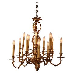 19th C. Bronze Chandelier