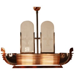 Art Deco Chandelier  In Shape Of A Boat