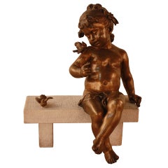 French Bronze Girl 