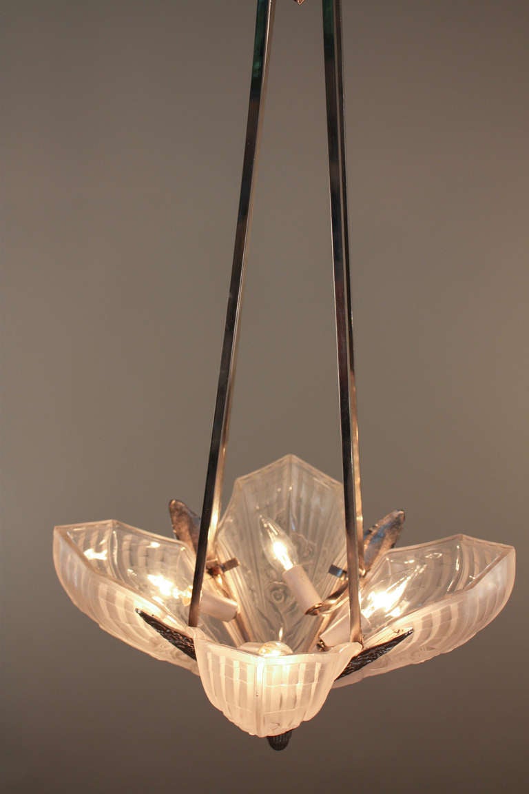20th Century 1920's Art Deco Chandelier