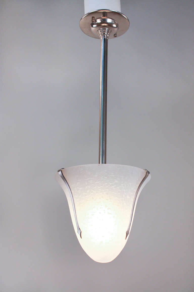 French 1930's Art Deco Ceiling Fixture For Sale