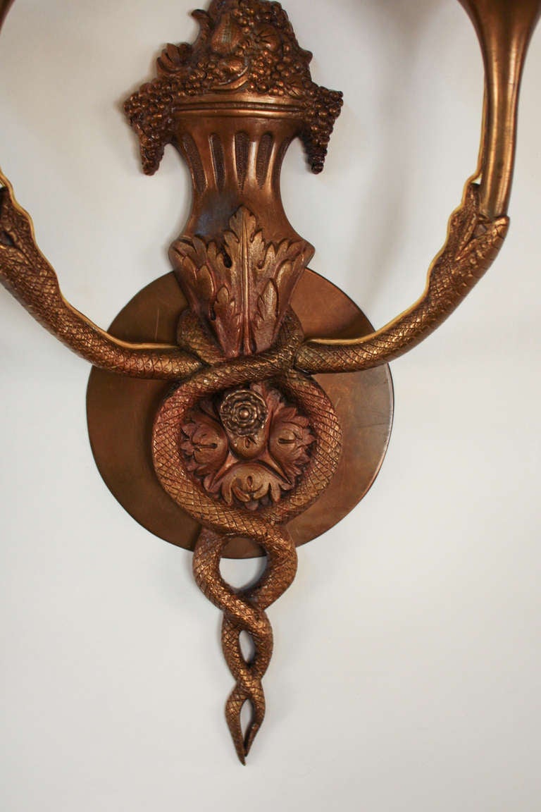 Pair of 1920's Art Deco Wall Sconces In Good Condition In Fairfax, VA